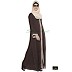 Front open Abaya- Brown Front open Abaya- Brown
